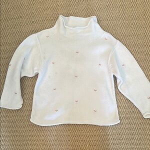 Tiny Rosebud Rollneck Sweater